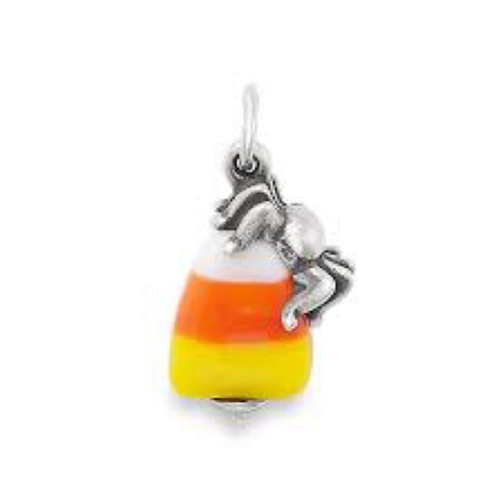 James Avery Sterling Silver Sweet and Spooky Halloween Art Glass Charm